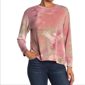 White Willow Tie Dye Long Sleeve Pullover Sz Small